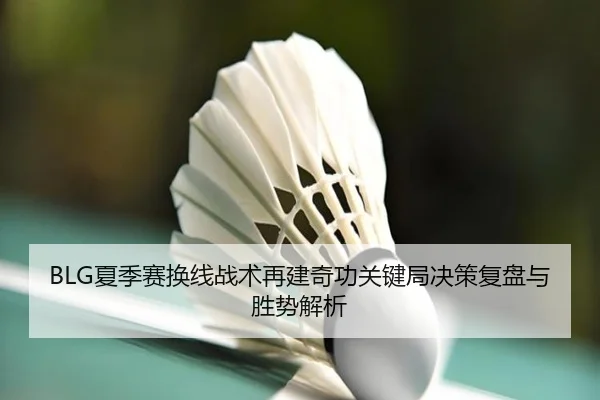 BLG夏季赛换线战术再建奇功关键局决策复盘与胜势解析